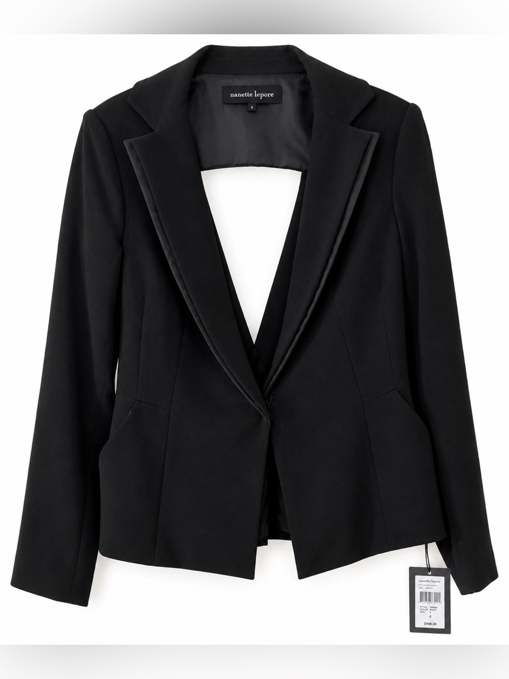 Le Smoking Jacket Cut Out Back by Nanette Lepore 8 NWT
